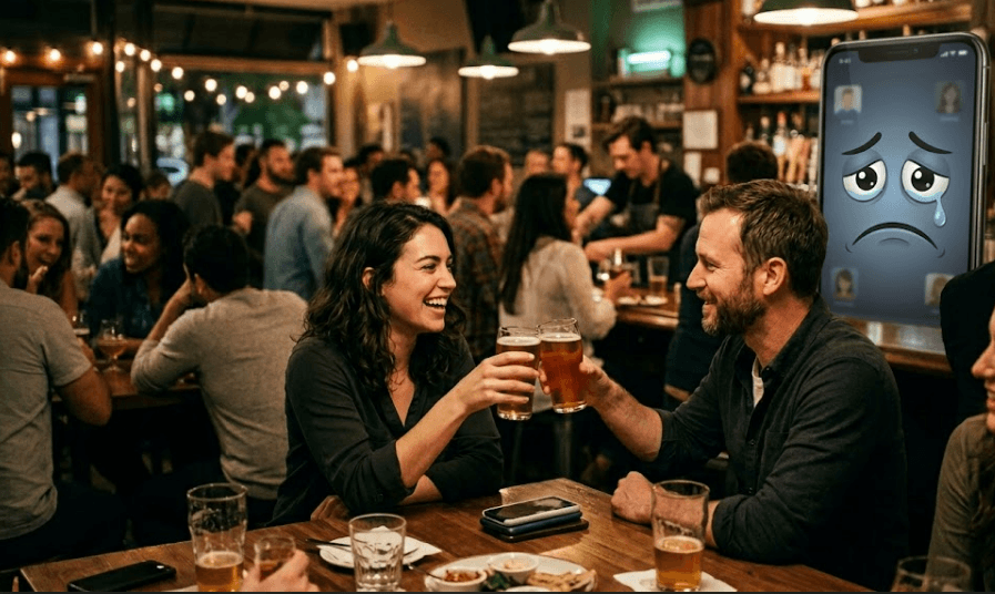 Why People Are Deleting Dating Apps and Going Back to Bars